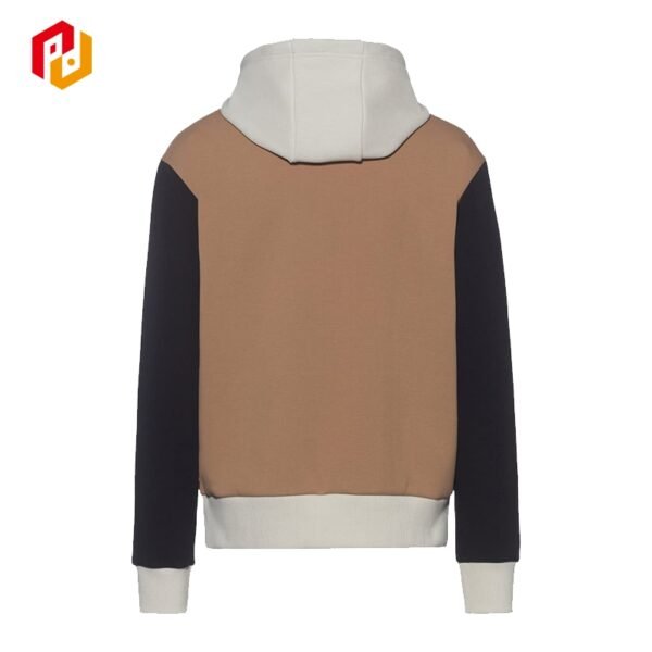 Men’s Color Block Zip-Up Hoodie – Streetwear Full-Zip Sweatshirt - Image 2