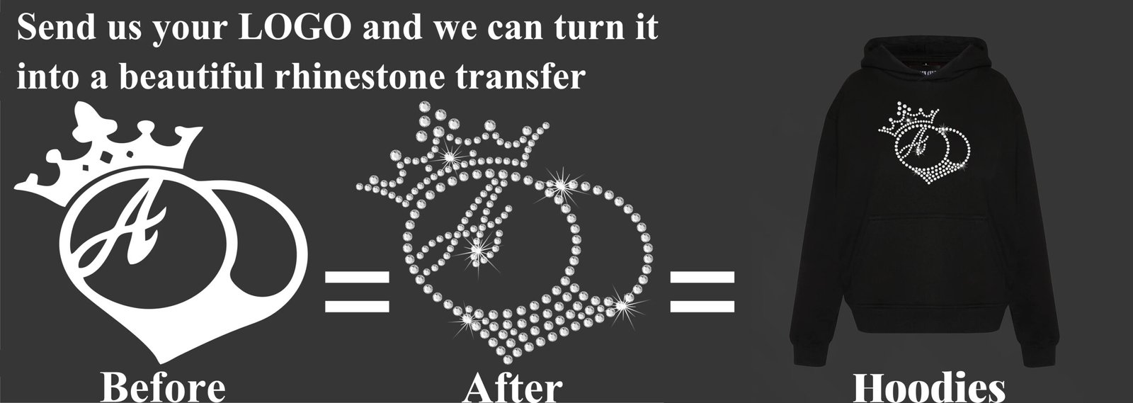 Custom rhinestone LOGO