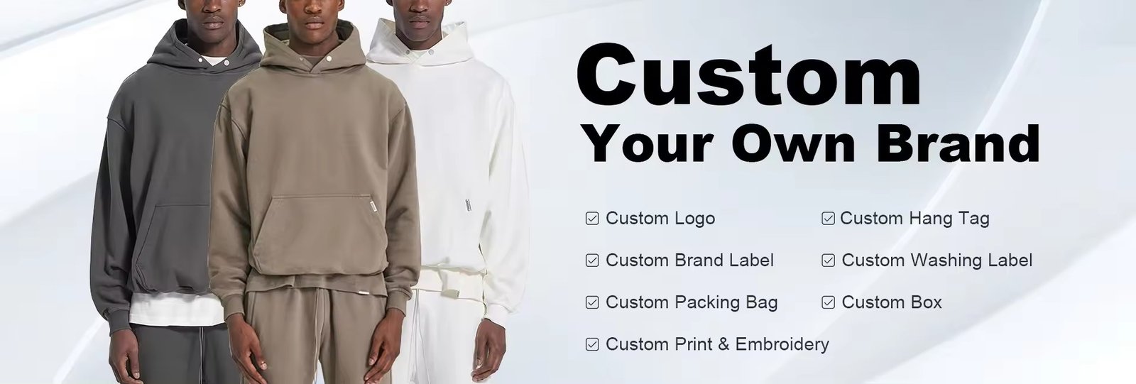 Custom design your brand-Bulk custom hoodies manufacturers