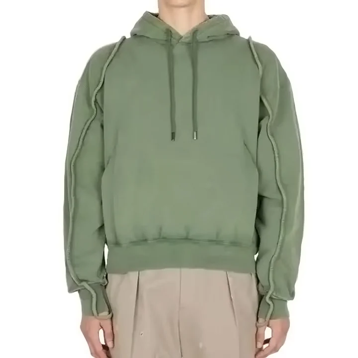 drawstring boxy fit oversized cropped hoodie