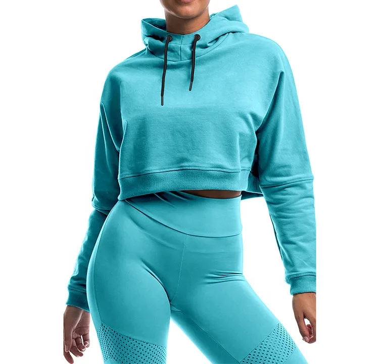 Women’s Cropped Hoodie with Hood – Short Pullover Sweatshirt - Image 2