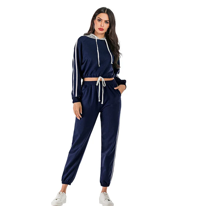 Women’s Striped Shoulder Hoodie with Drawstring Hem – Fashion Pullover Sweatshirt - Image 4