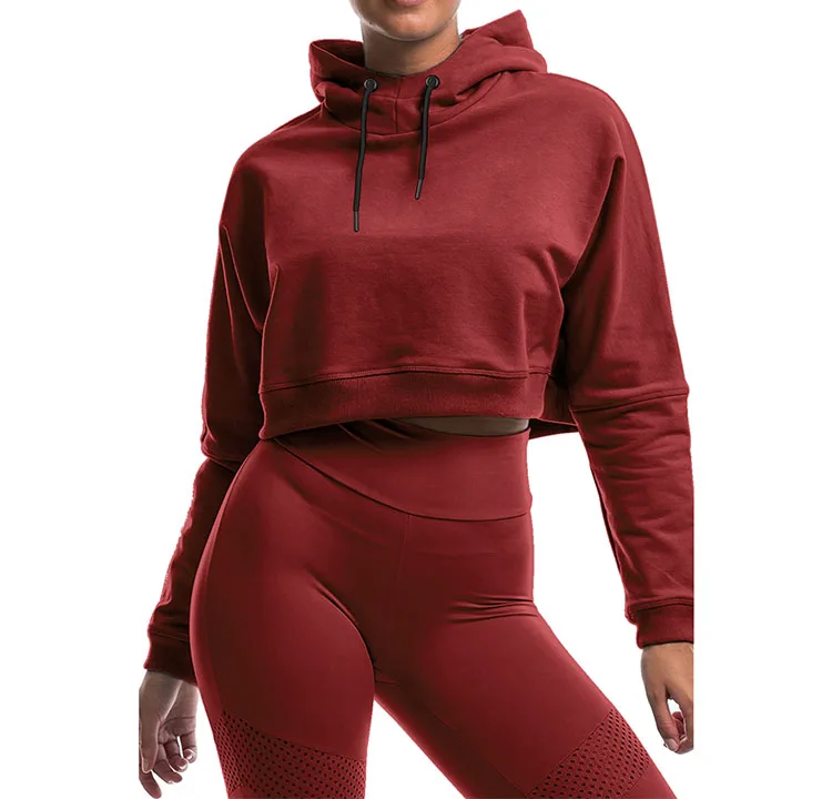 Women’s Cropped Hoodie with Hood – Short Pullover Sweatshirt - Image 4